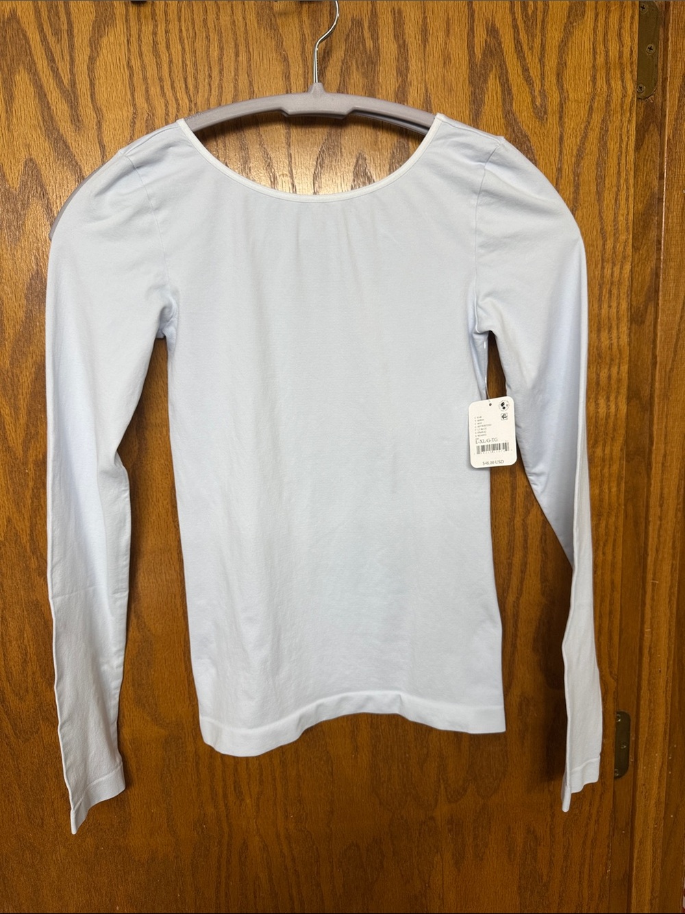 Free People - Women's Long Sleeve Stretchy Top - Light Blue
